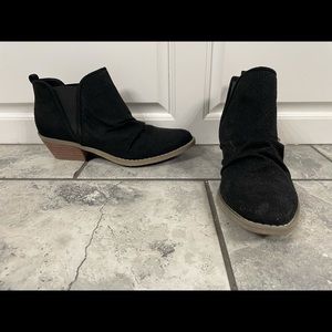 Report black suede booties 8